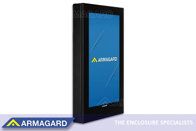 Caisson Armagard au format portrait pour affichage dynamique extérieur pour arrêt de bus