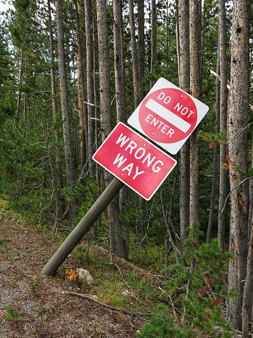 Les panneaux de signalisation typiques