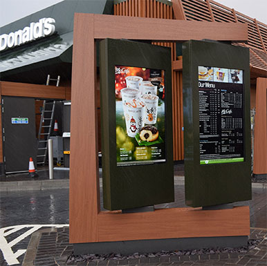 Solution sur mesure d'Armagard, Tableau De Menu Numérique En Plein Air pour McDonald