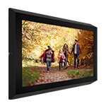 Le coffre de protection TV mural Armagard, vue de face gauche