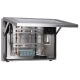 Vue de gauche ouverte de l'armoire LCD weatherproof