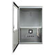 Armoire sur pied pour imprimante Zebra Armagard avec porte ouverte