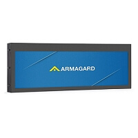 Vue avant droite du caisson extérieur pour affichage LCD à barre étirée