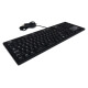 Vue latérale du clavier hygiénique étanche