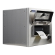 Fermé avec trappe ouverte, coffret de protection inox imprimante de bureau orienté à gauche