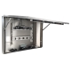 Coffret écran inox IP ouvert, vue de gauche
