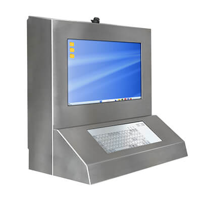 Coffret pour HMI ATEX pour les zones ATEX 2 Vue latérale droite du coffret pour HMI ATEX
