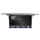 Boîtier écran industriel complet IP69K ouvert avec Hisense 55E6NT, face avant