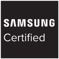Icône de conception certifiée Samsung pour le totem écran outdoor Samsung d’Armagard