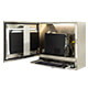 Etanche informatique industrielle armoire — porte avant ouverte avec écran, ordinateur et clavier installés | SENC-500