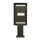 Kiosque menu digitale outdoor simple, vue de face