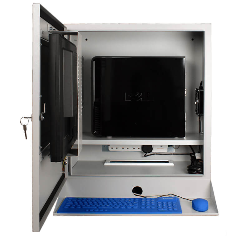 Armoire informatique pour moniteur LCD, Ecran LCD IP54 ; Protection pour  petit ordinateur pour environnements industriels poussiéreux