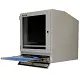 Armoire informatique industrielle compact, PENC-800 - vue de côté avec le tiroir pour le clavier/la souris ouvert