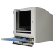 Vue droite de l’armoire informatique industrielle compact IP54 avec tiroir clavier ouvert