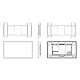 Samsung OH46F and OH55F Mount, Schematic view of the brackets