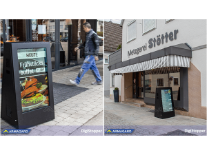 Présentation du stop trottoir portable extérieur DigiStopper d'Armagard